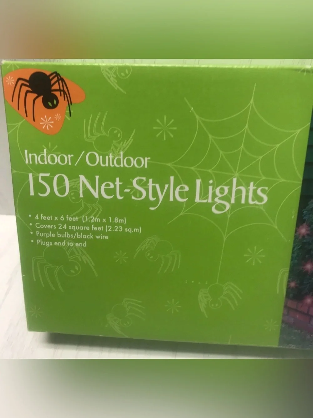 indoor/outdoor 150 net style lights purple halloween Decorations